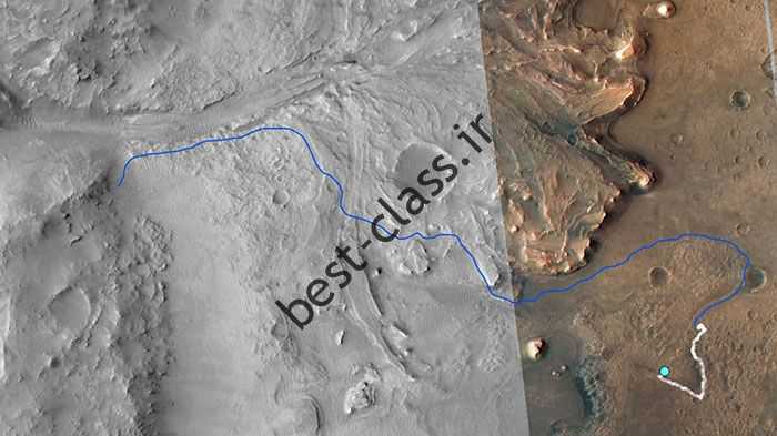 مسیر حرکت پرسوینس در مریخ